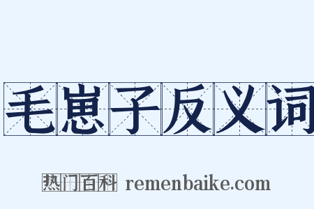 毛崽子反义词是什么意思的图片